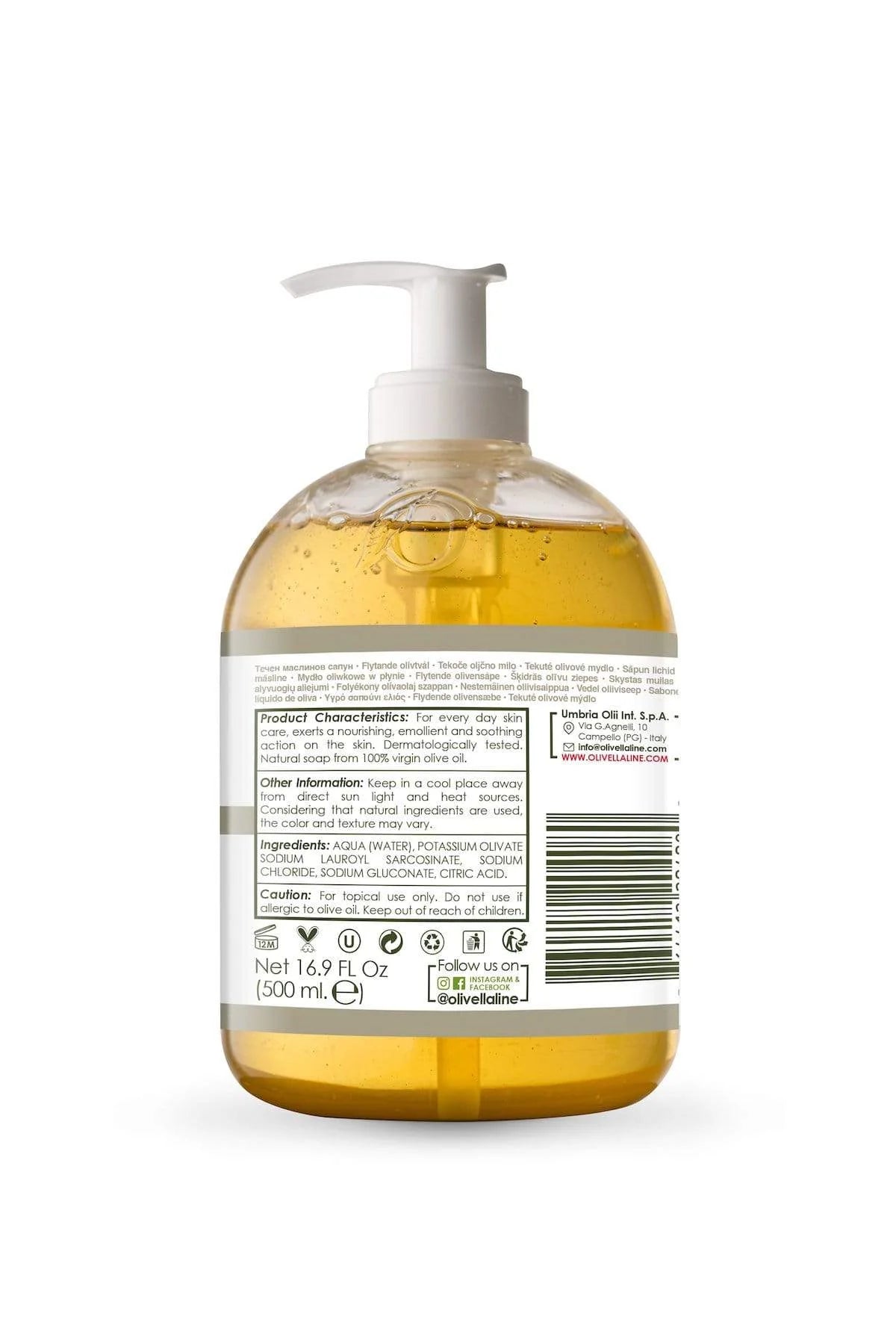 OLIVELLA Face & Body Liquid Soap—Raw Fragrance Free