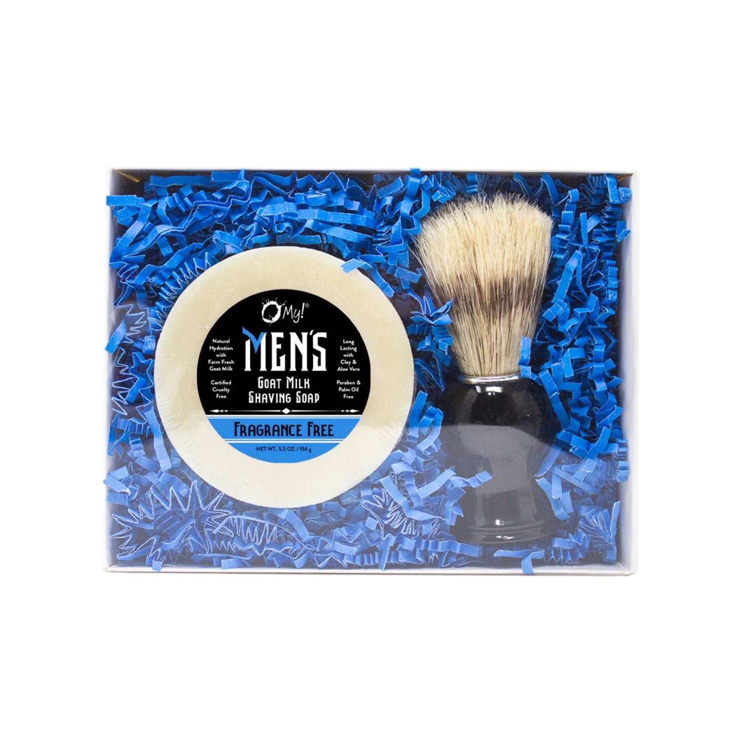 O MY! Goat Milk Shaving Soap Gift Box with Brush